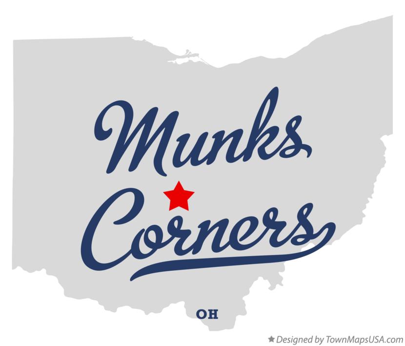 Map of Munks Corners Ohio OH