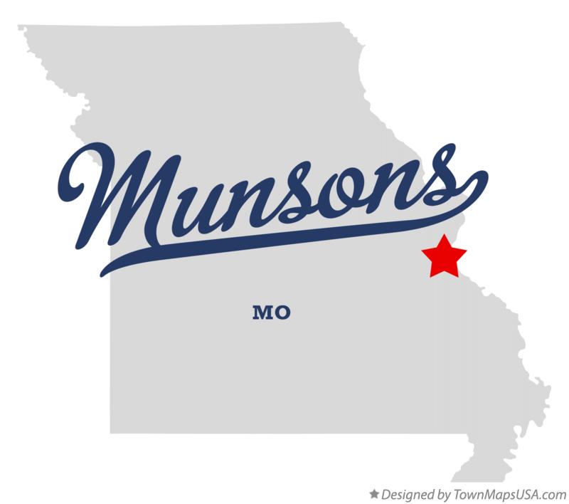 Map of Munsons Missouri MO