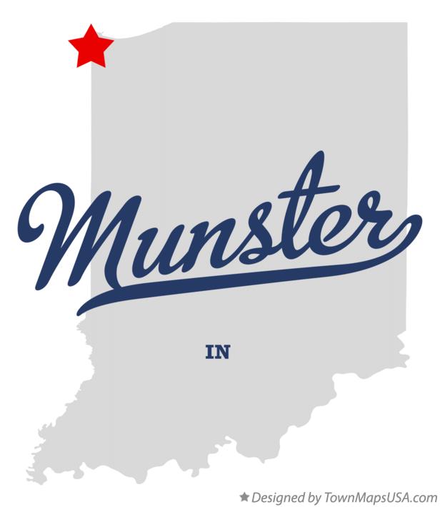 Map of Munster Indiana IN