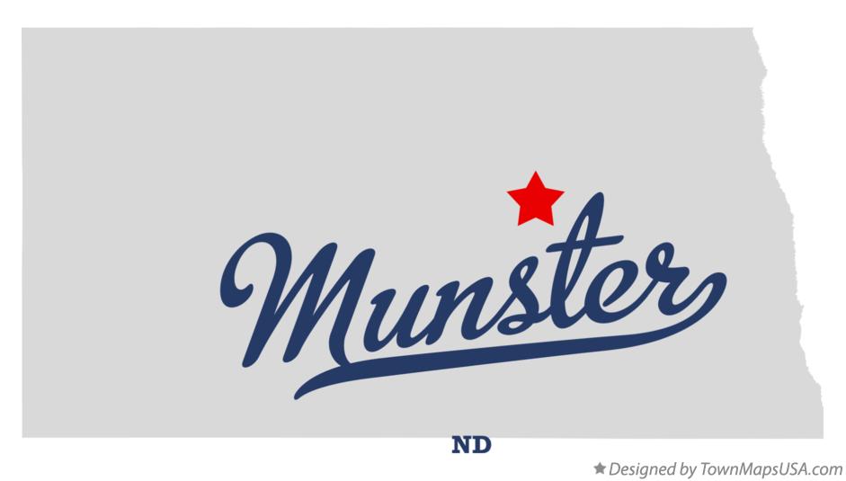 Map of Munster North Dakota ND