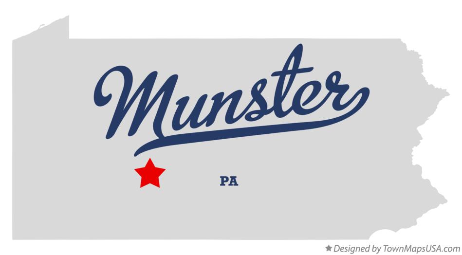 Map of Munster Pennsylvania PA