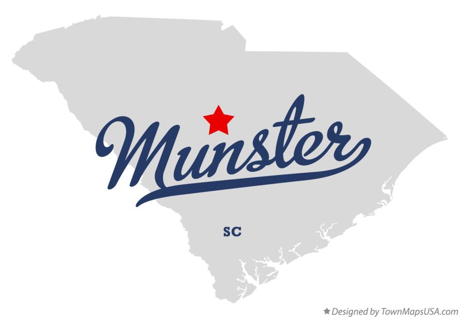 Map of Munster South Carolina SC