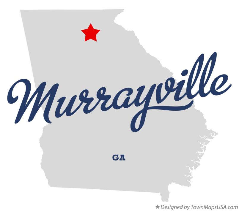 Map of Murrayville Georgia GA