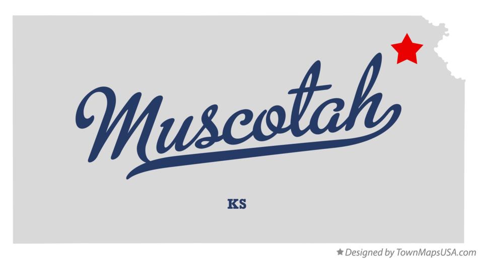 Map of Muscotah Kansas KS
