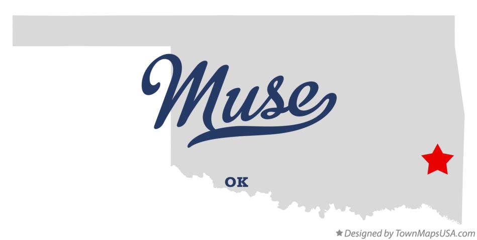 Map of Muse Oklahoma OK