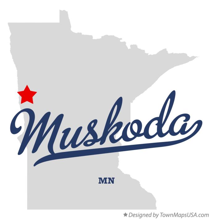 Map of Muskoda Minnesota MN