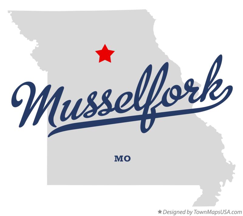 Map of Musselfork Missouri MO