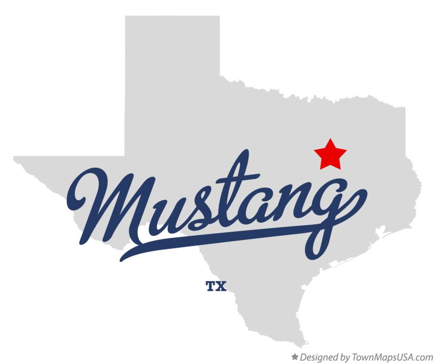 Map of Mustang Texas TX
