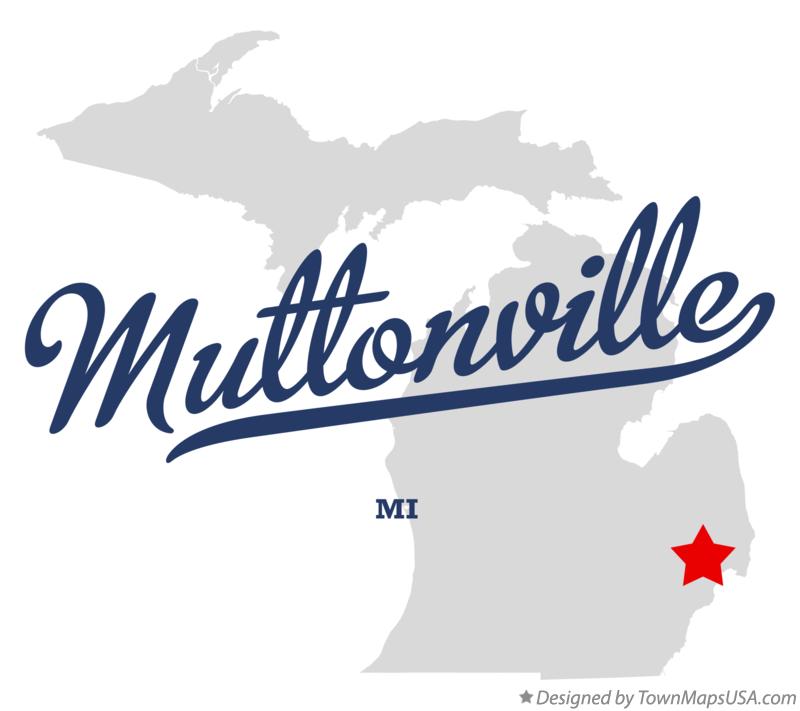 Map of Muttonville Michigan MI