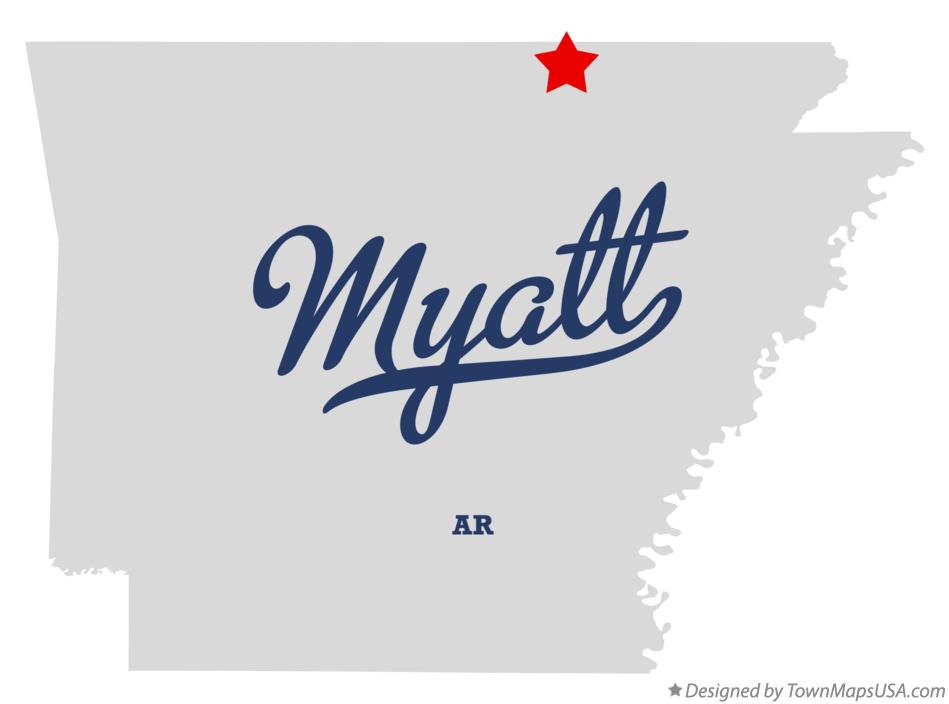 Map of Myatt Arkansas AR