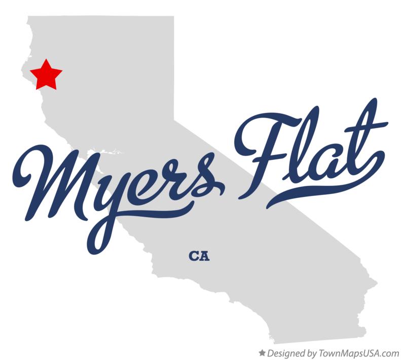 Map of Myers Flat California CA