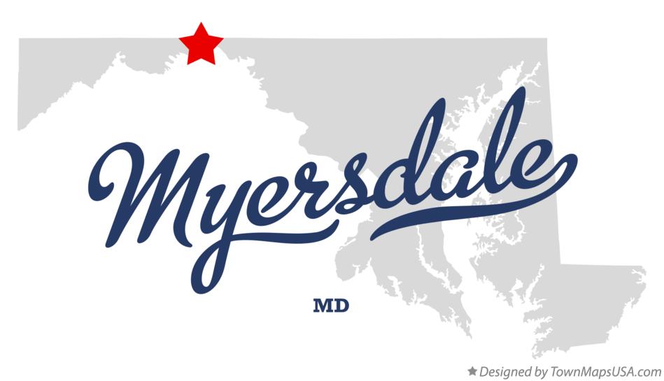 Map of Myersdale Maryland MD