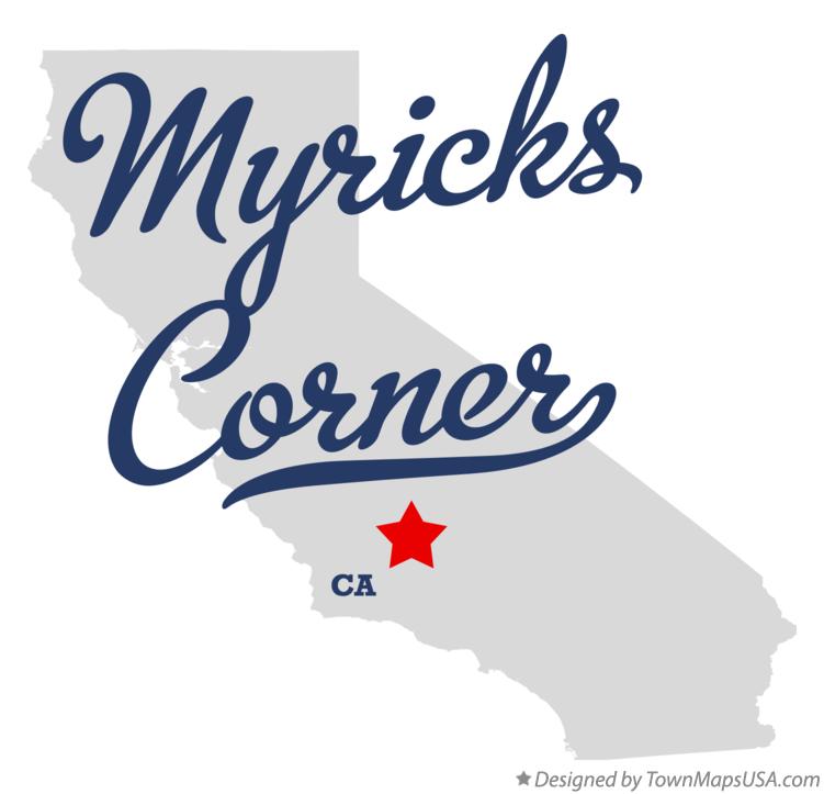 Map of Myricks Corner California CA