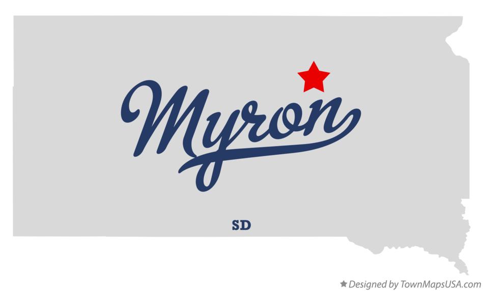 Map of Myron South Dakota SD