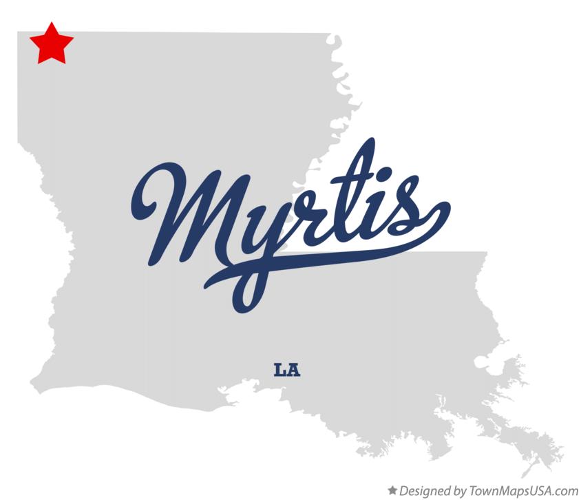 Map of Myrtis Louisiana LA