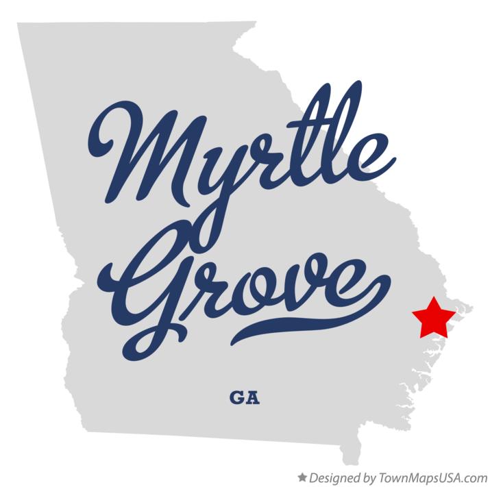 Map of Myrtle Grove Georgia GA