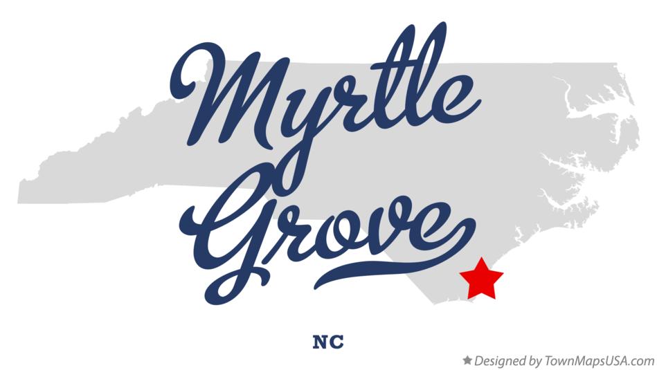 Map of Myrtle Grove North Carolina NC