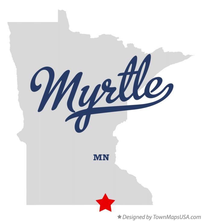 Map of Myrtle Minnesota MN