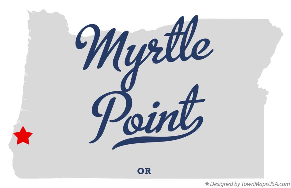 Map of Myrtle Point Oregon OR