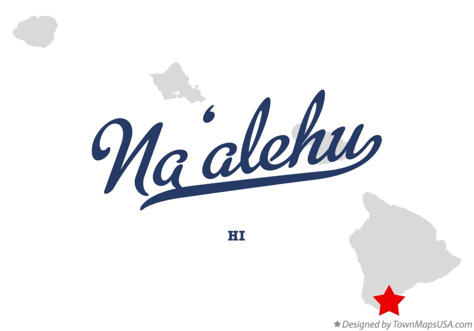 Map of Nā‘ālehu Hawaii HI