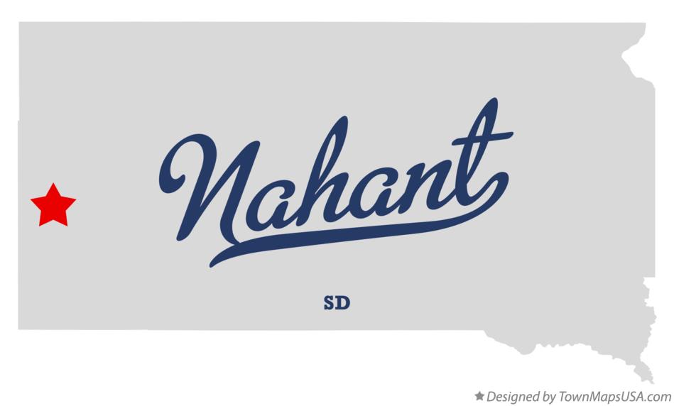 Map of Nahant South Dakota SD