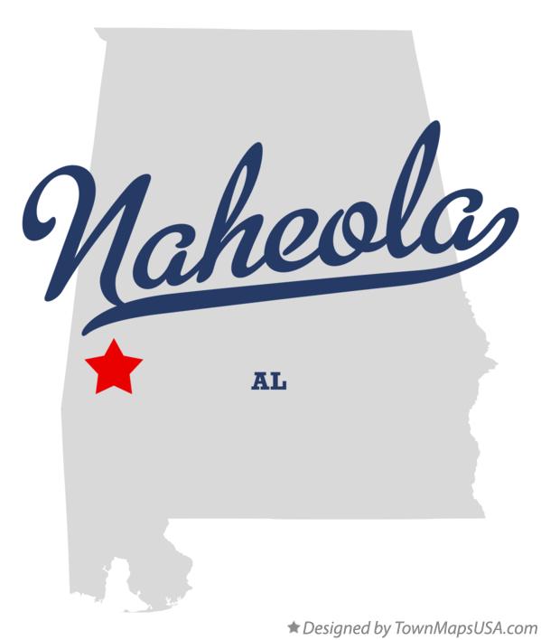 Map of Naheola Alabama AL