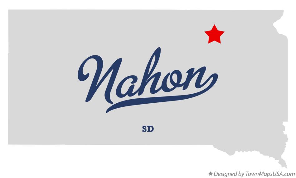 Map of Nahon South Dakota SD
