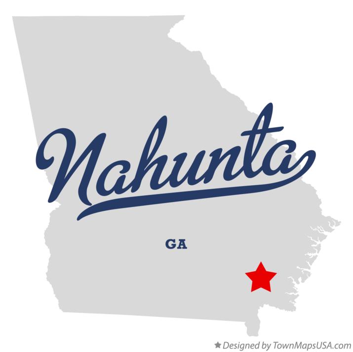 Map of Nahunta Georgia GA
