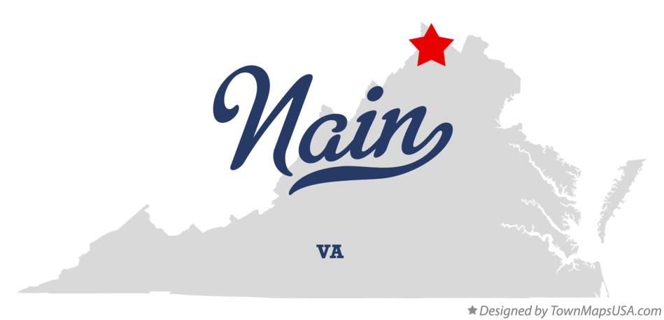 Map of Nain Virginia VA