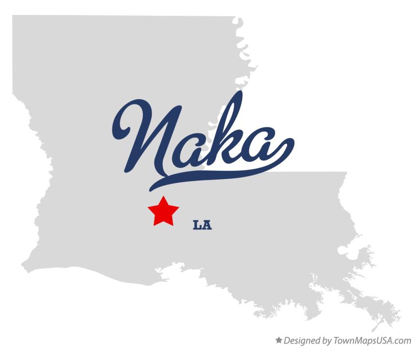 Map of Naka Louisiana LA