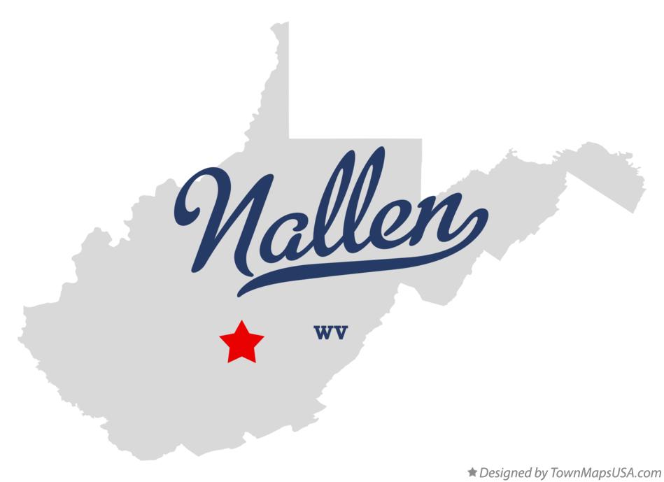 Map of Nallen West Virginia WV