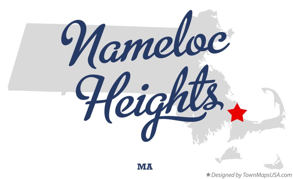 Map of Nameloc Heights Massachusetts MA