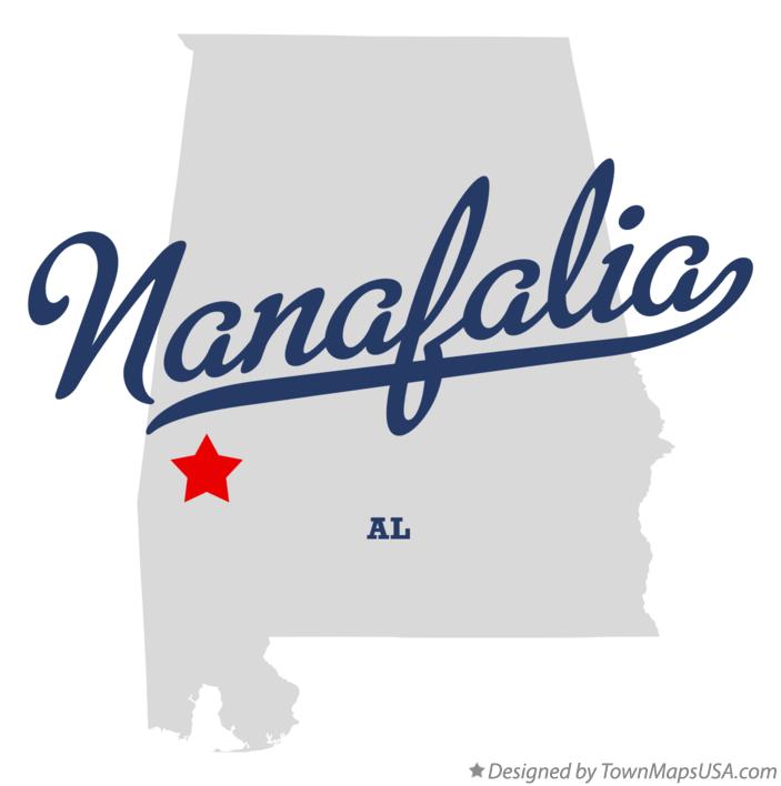 Map of Nanafalia Alabama AL