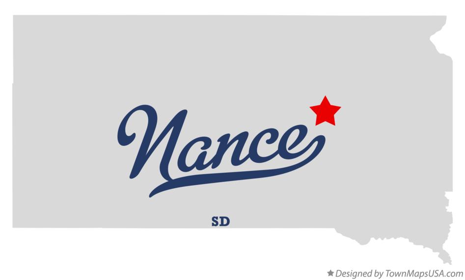Map of Nance South Dakota SD