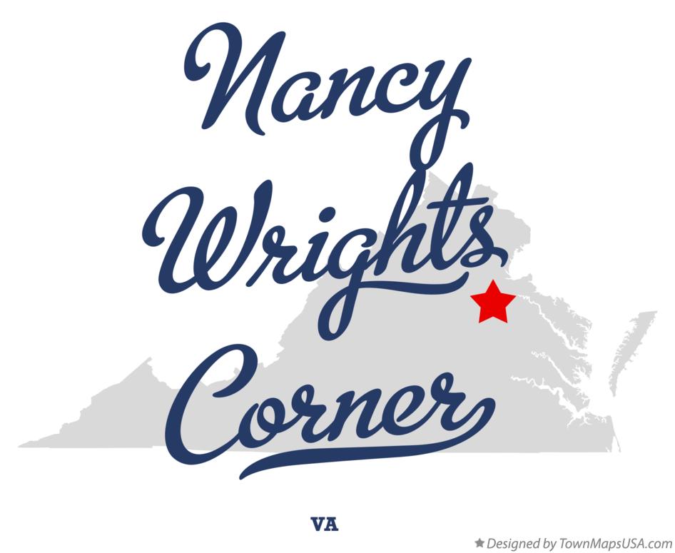 Map of Nancy Wrights Corner Virginia VA