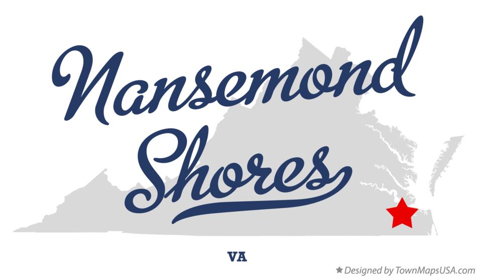 Map of Nansemond Shores Virginia VA