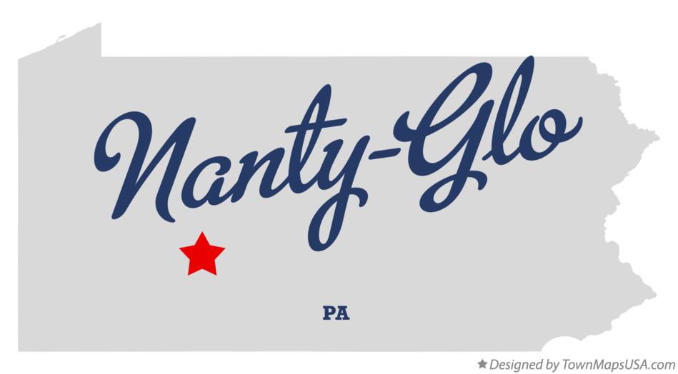 Map of Nanty-Glo Pennsylvania PA
