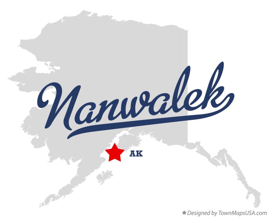 Map of Nanwalek Alaska AK