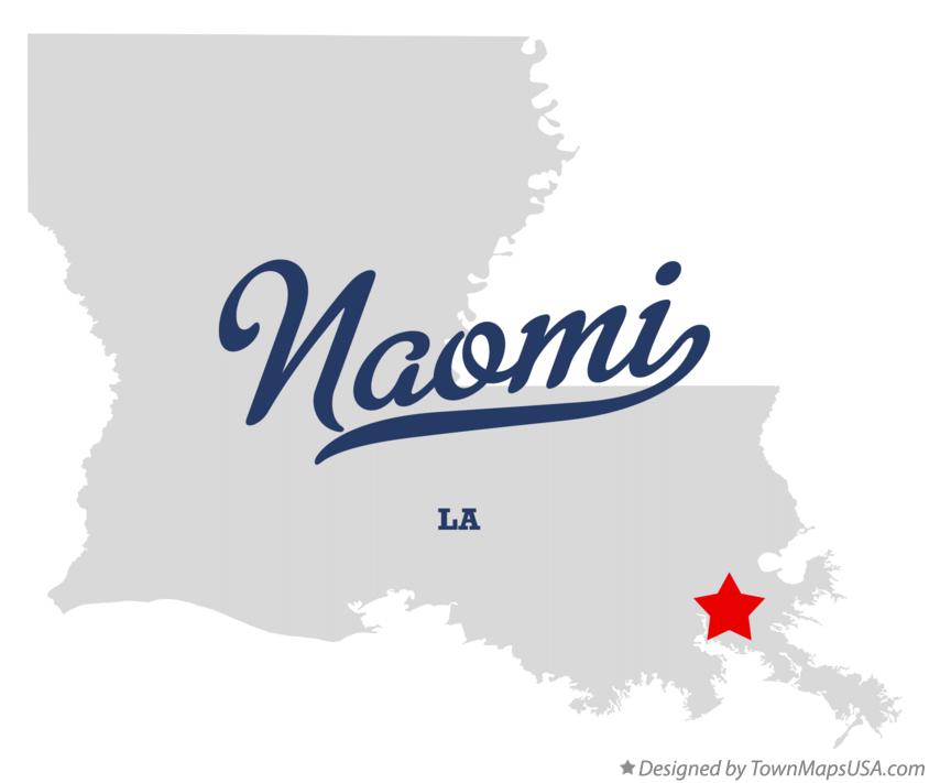 Map of Naomi Louisiana LA