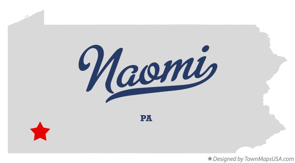 Map of Naomi Pennsylvania PA