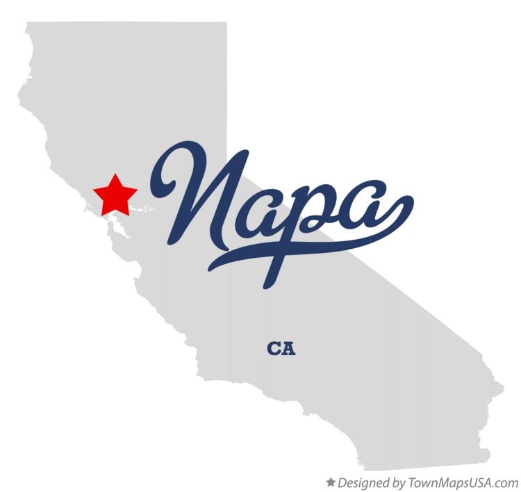 Map of Napa California CA
