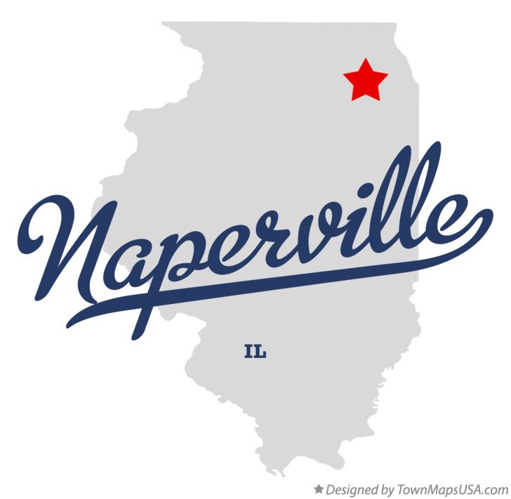 Map of Naperville Illinois IL