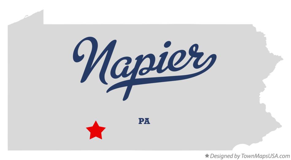 Map of Napier Pennsylvania PA