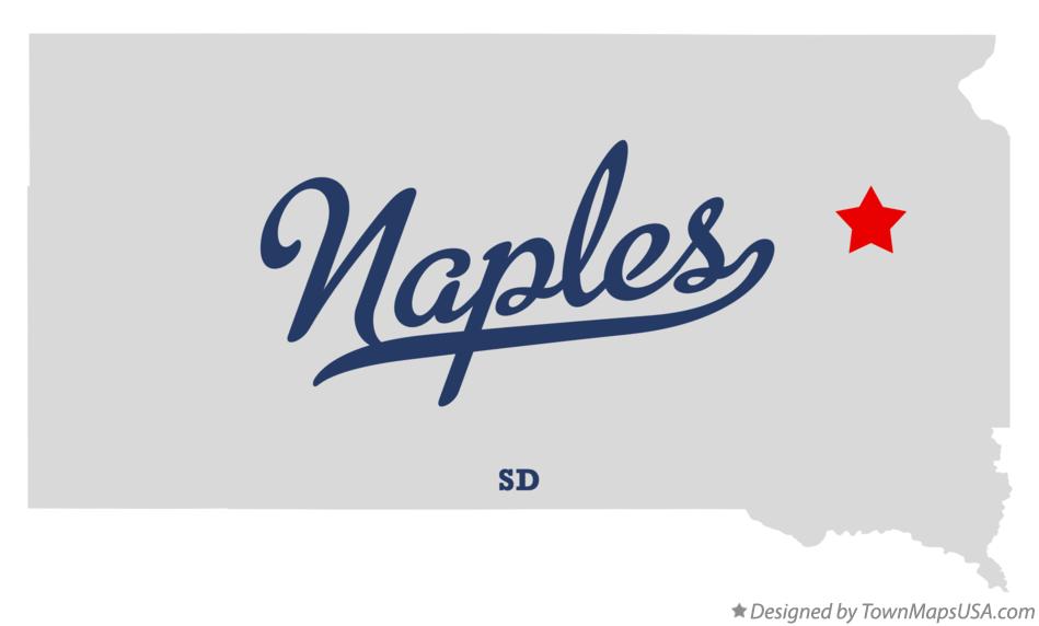Map of Naples South Dakota SD