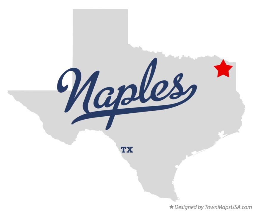 Map of Naples Texas TX