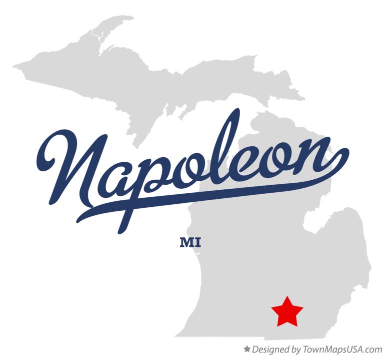 Map of Napoleon Michigan MI