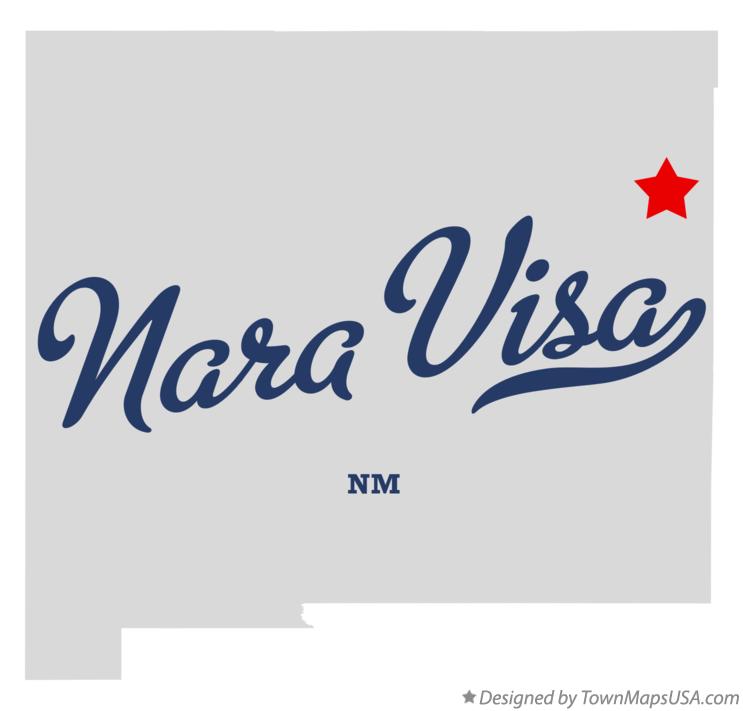 Map of Nara Visa New Mexico NM