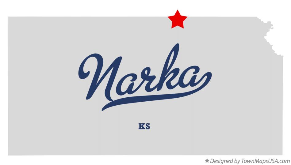 Map of Narka Kansas KS