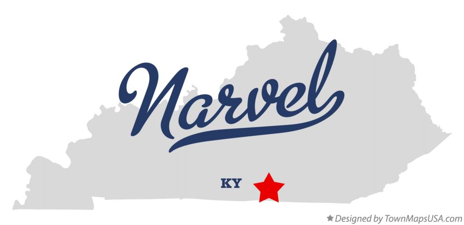 Map of Narvel Kentucky KY