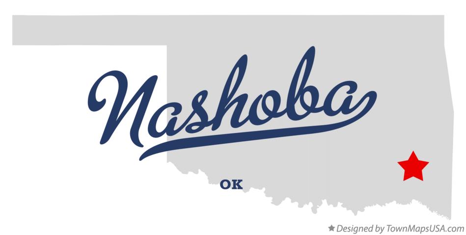 Map of Nashoba Oklahoma OK